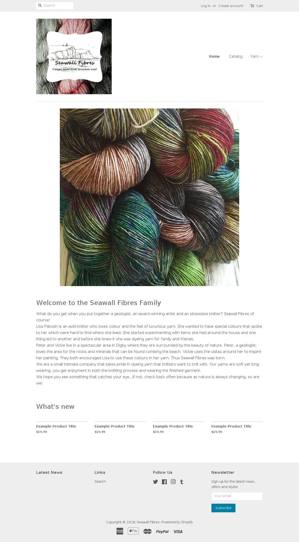 seawallfibres.com shopify website screenshot