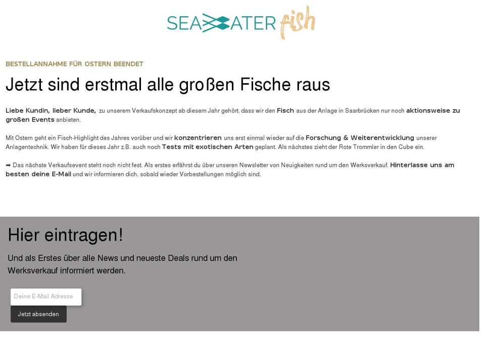 SEAWATER FishTheme Shopify theme site example seawaterfish.de