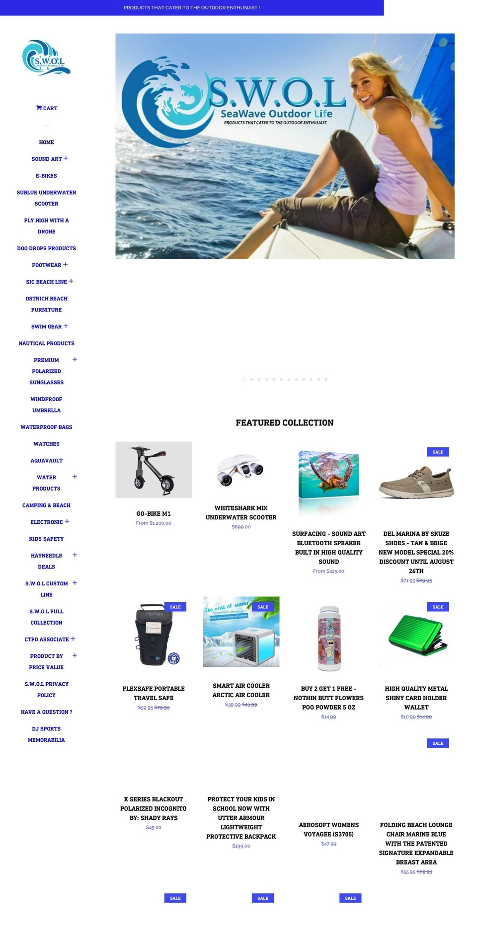seawaveoutdoorlife.com — Shopify storefront screenshot
