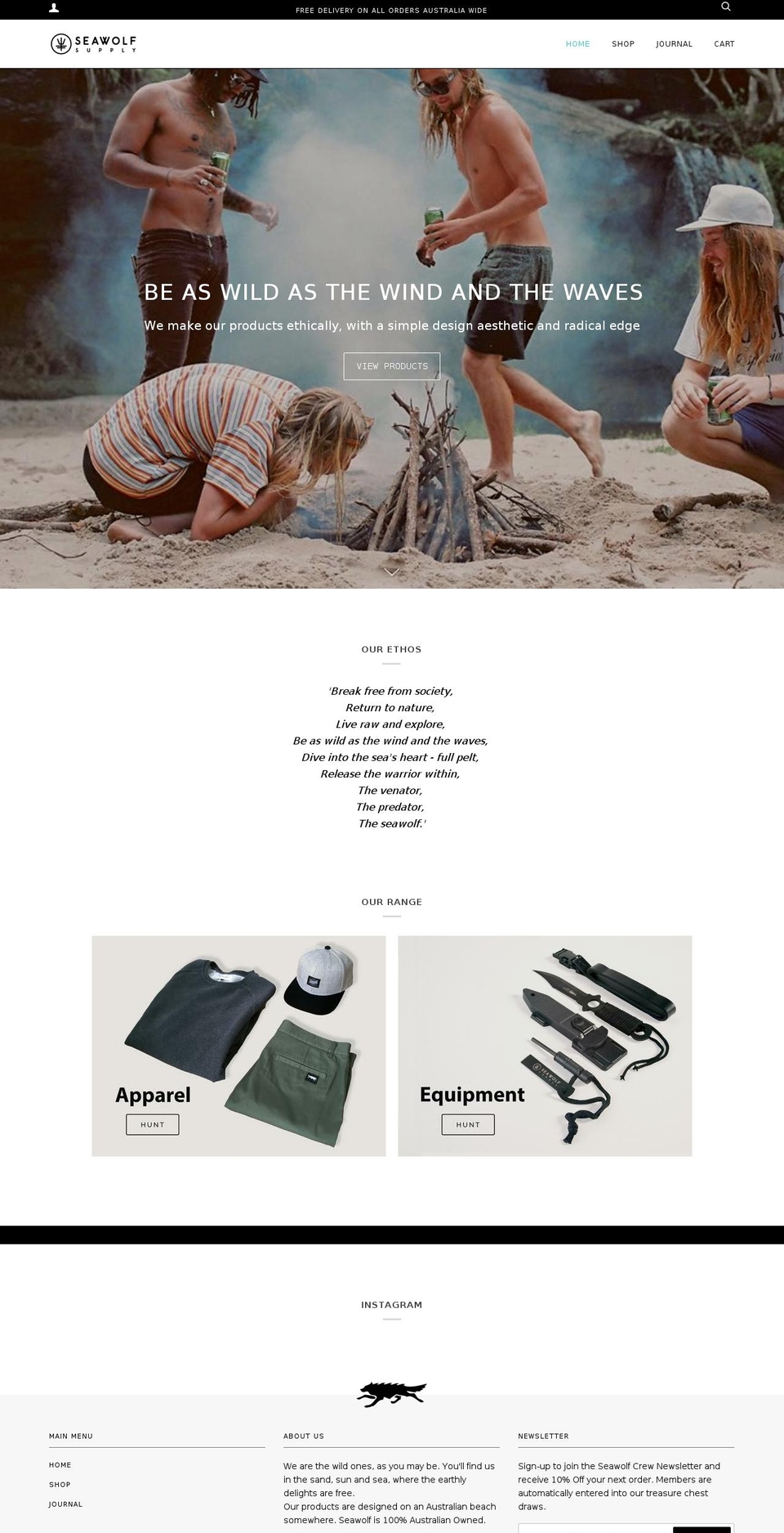 seawolfbrand.com shopify website screenshot