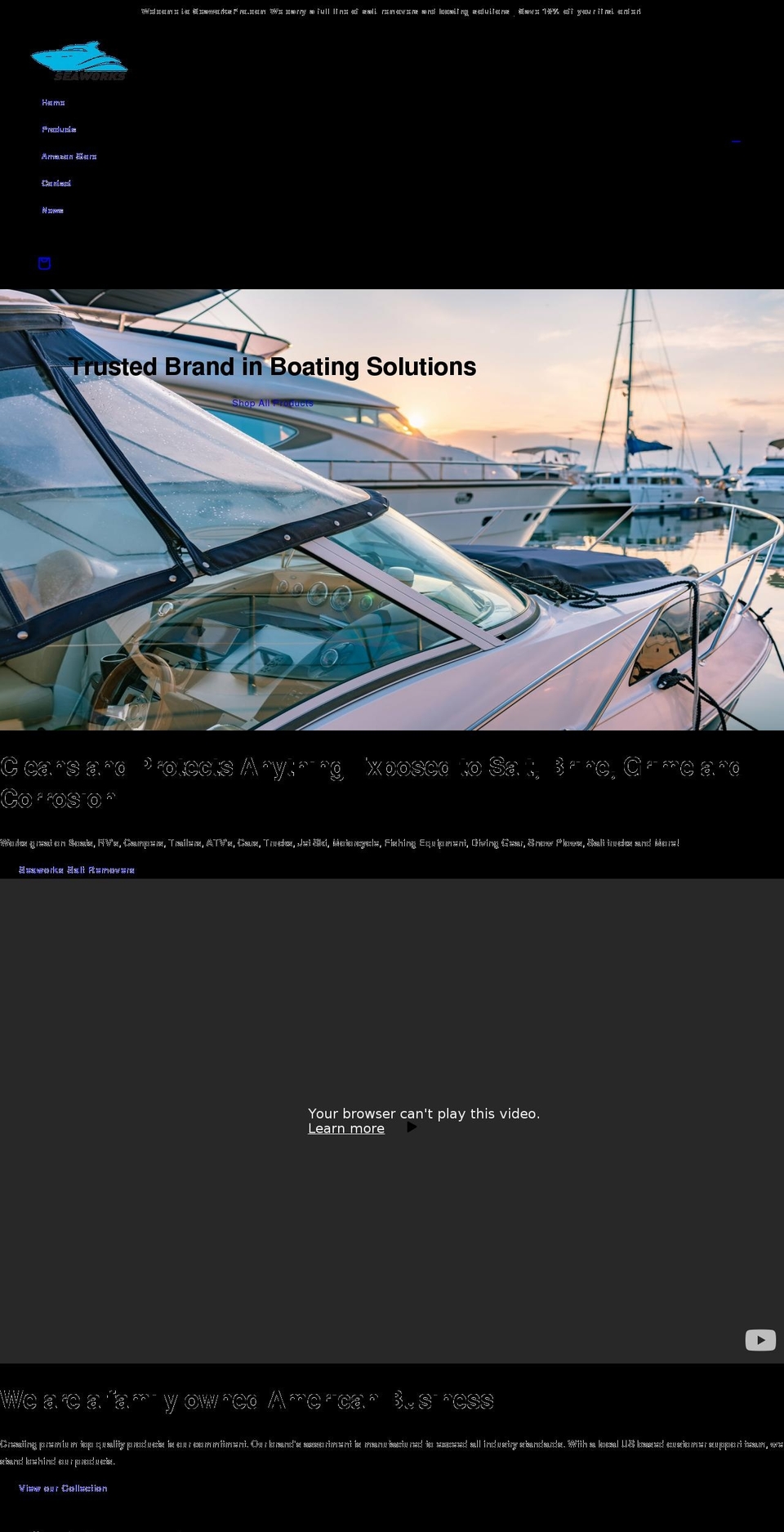 seaworkspro.com shopify website screenshot