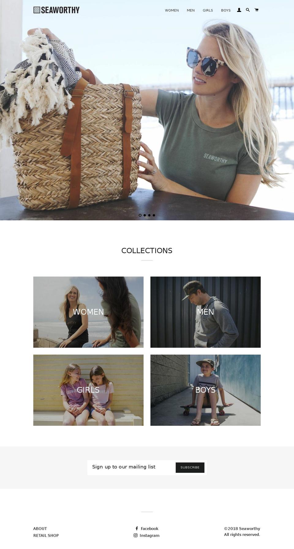 seaworthyco.com shopify website screenshot