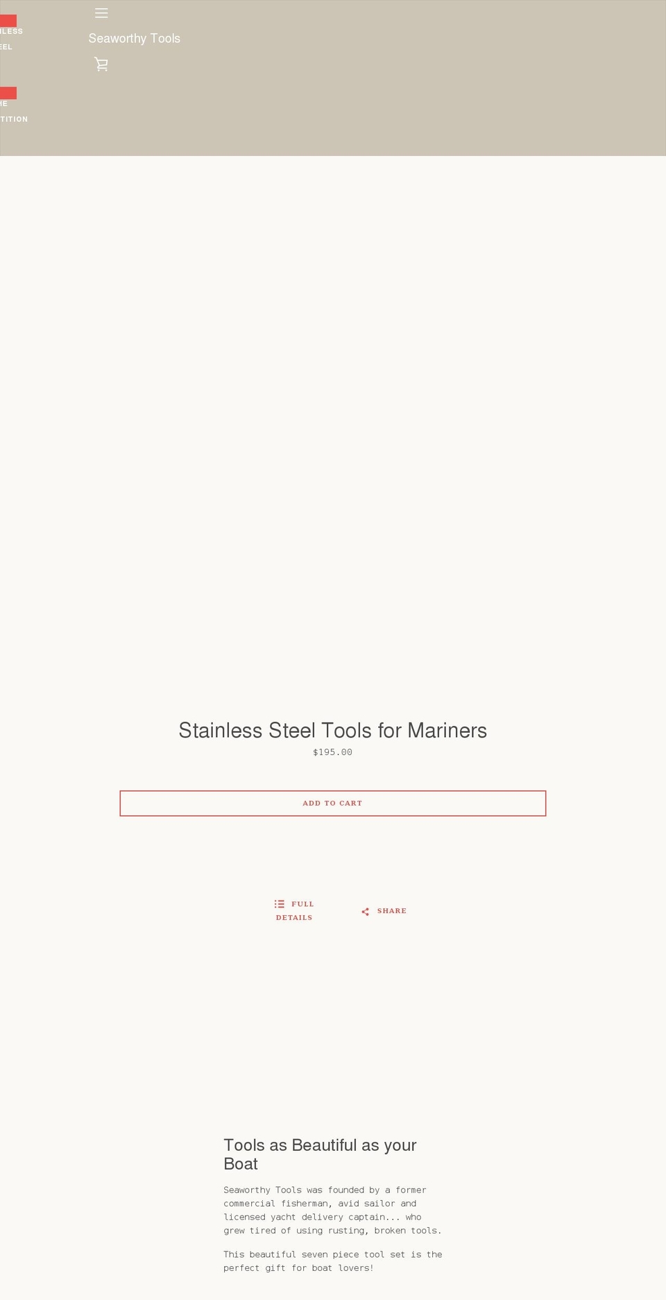 seaworthytools.com — Shopify storefront screenshot