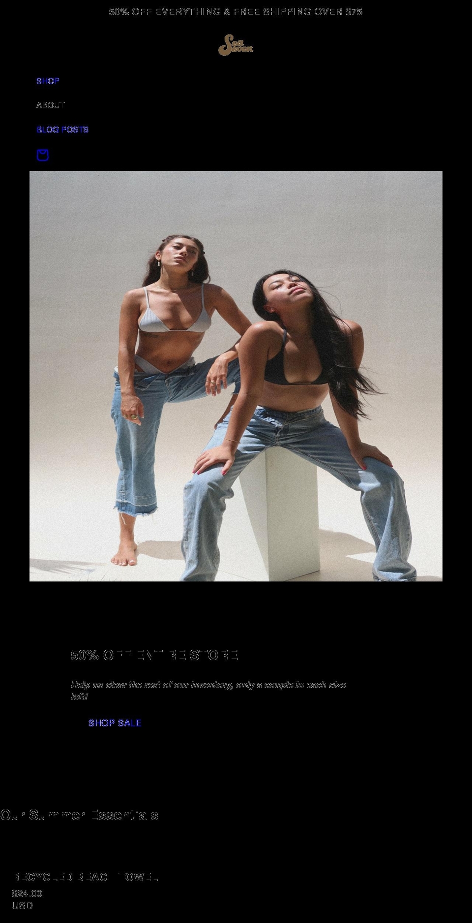 seaxseven.com shopify website screenshot