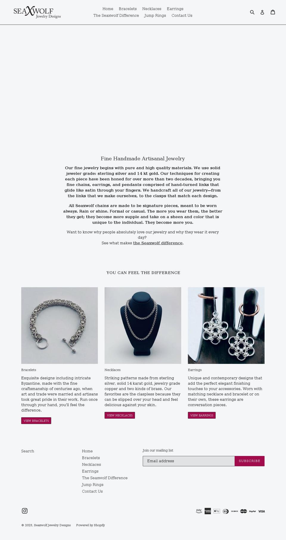 seaxwolf.com shopify website screenshot