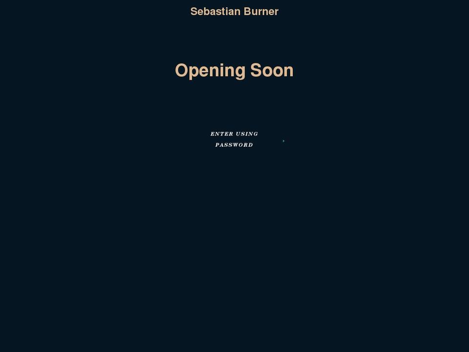 sebastianburner.com shopify website screenshot