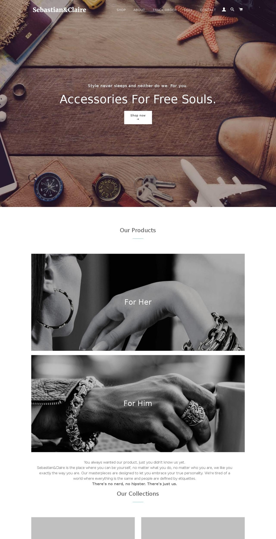 sebastianclaire.com — Shopify storefront screenshot
