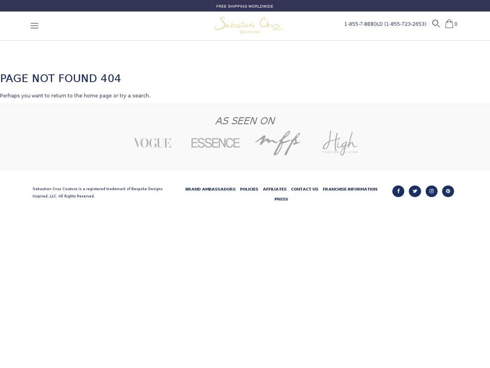 Copy of Forester Theme - Customized Shopify theme site example sebastiancruzcouturelatino.com