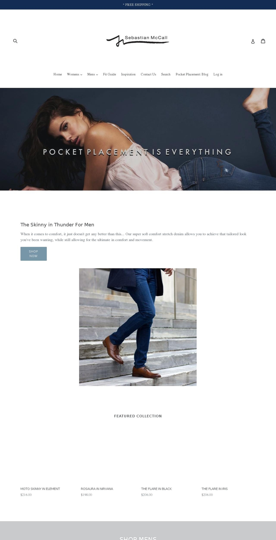 sebastianjeans.net shopify website screenshot