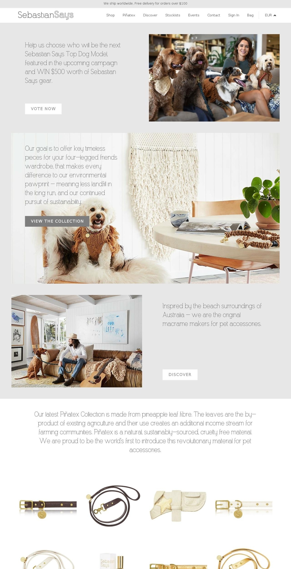sebastiansays.com.au shopify website screenshot