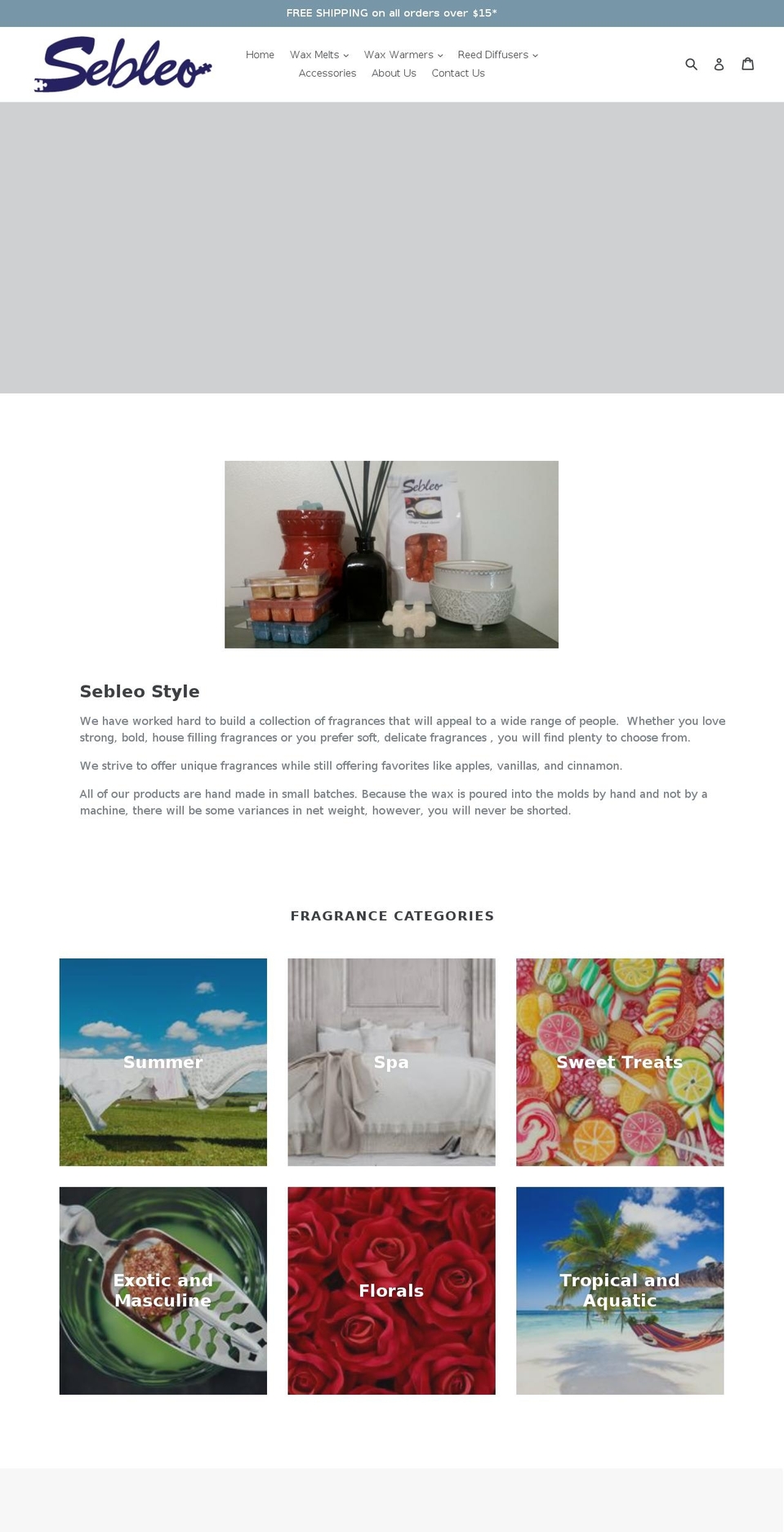 sebleo.com — Shopify storefront screenshot
