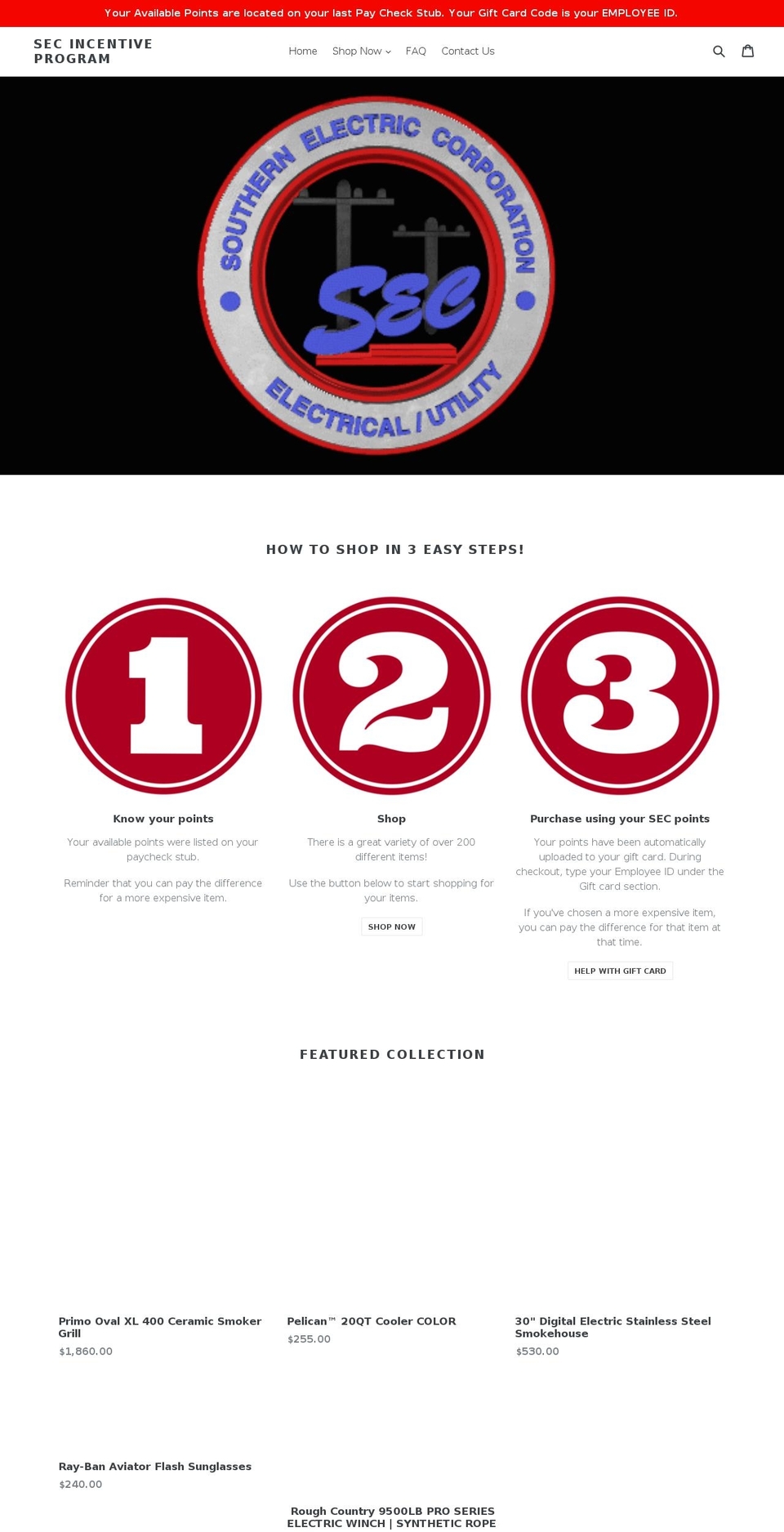 seccompanystore.com — Shopify storefront screenshot