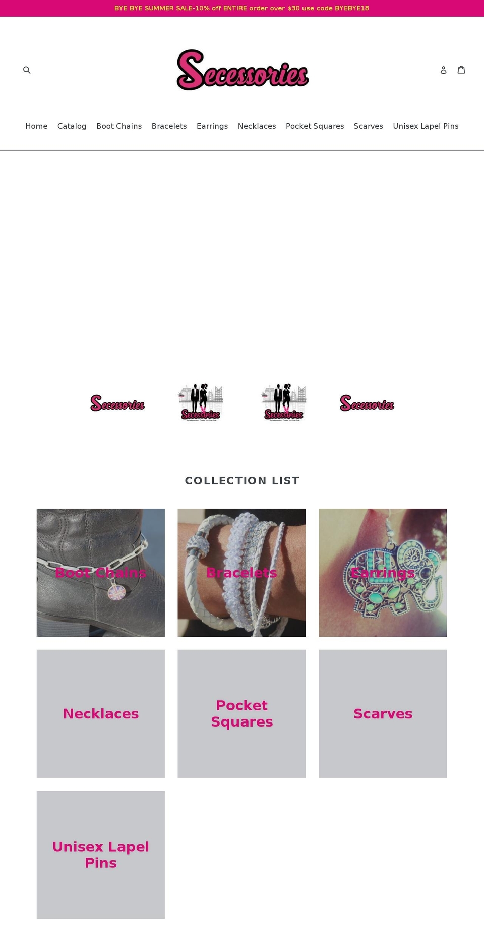 secessories.com shopify website screenshot