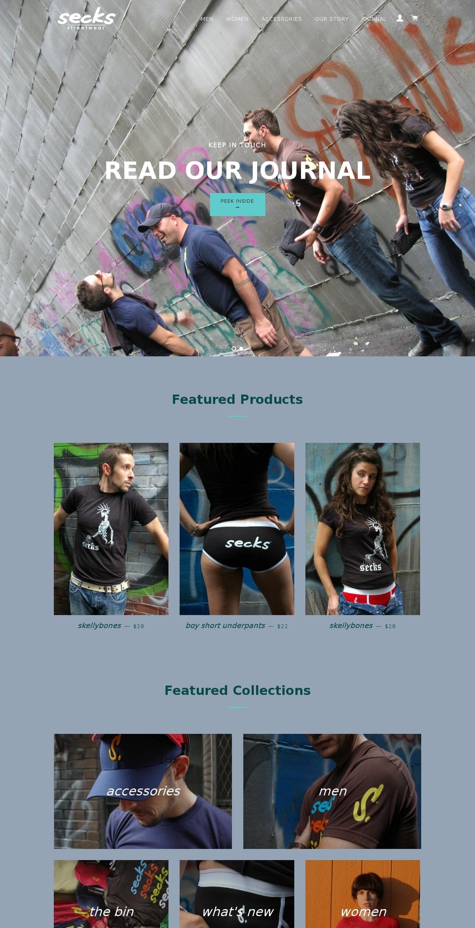 seckswear.com shopify website screenshot