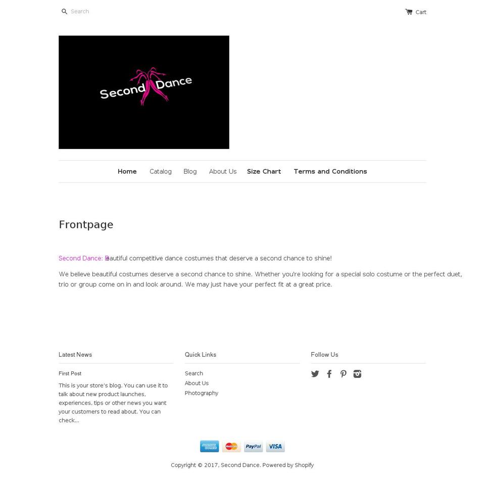 secondance.com shopify website screenshot