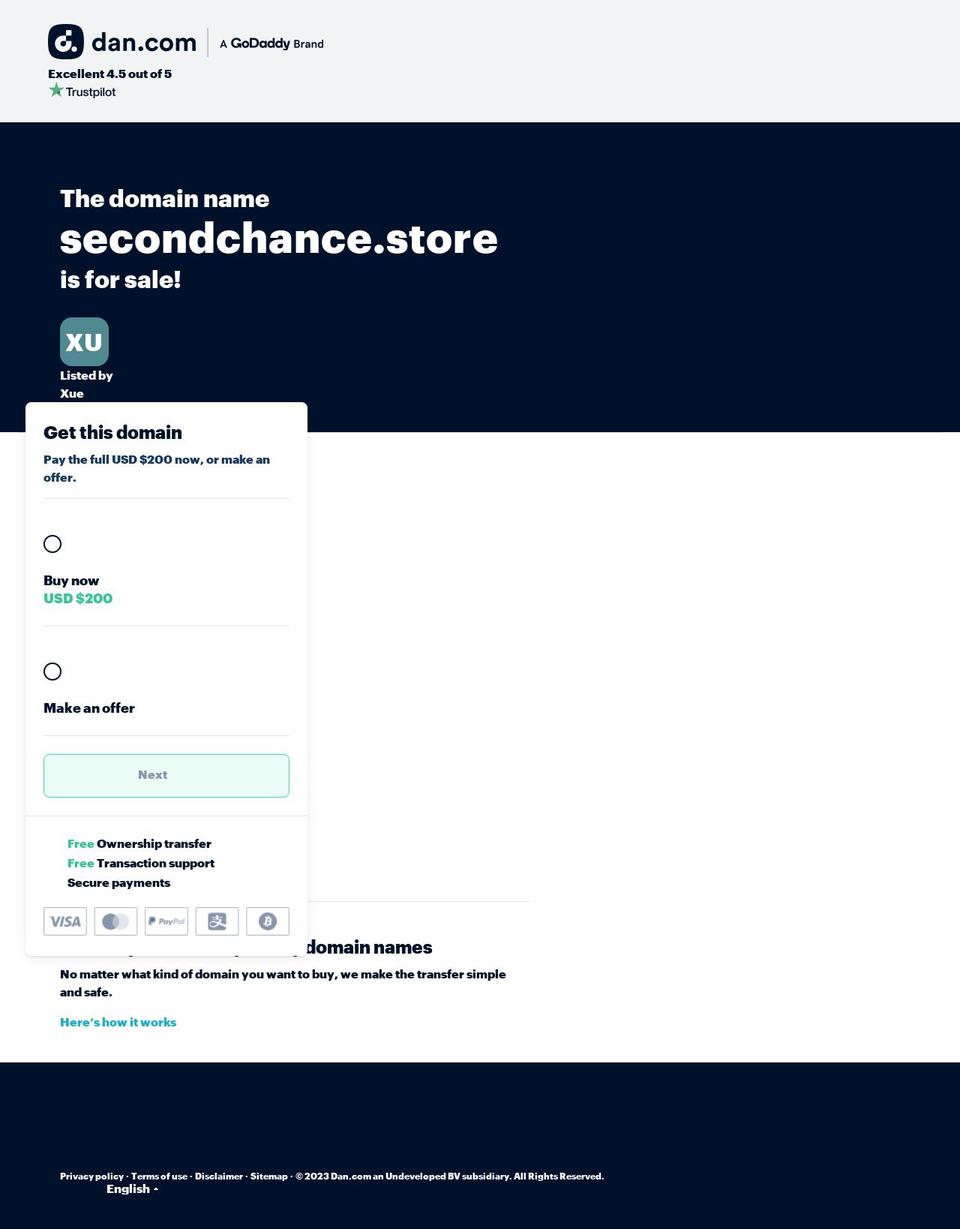 secondchance.store shopify website screenshot