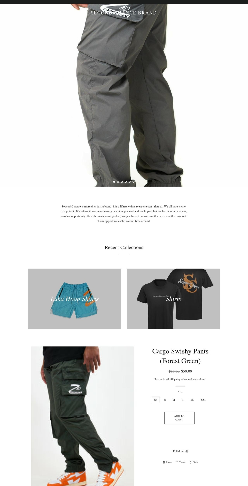 secondchancebrand.com shopify website screenshot