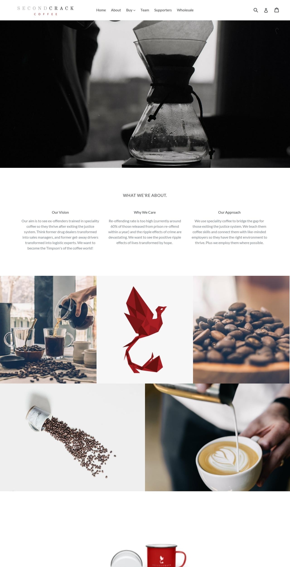 secondcrackcoffee.co.uk shopify website screenshot