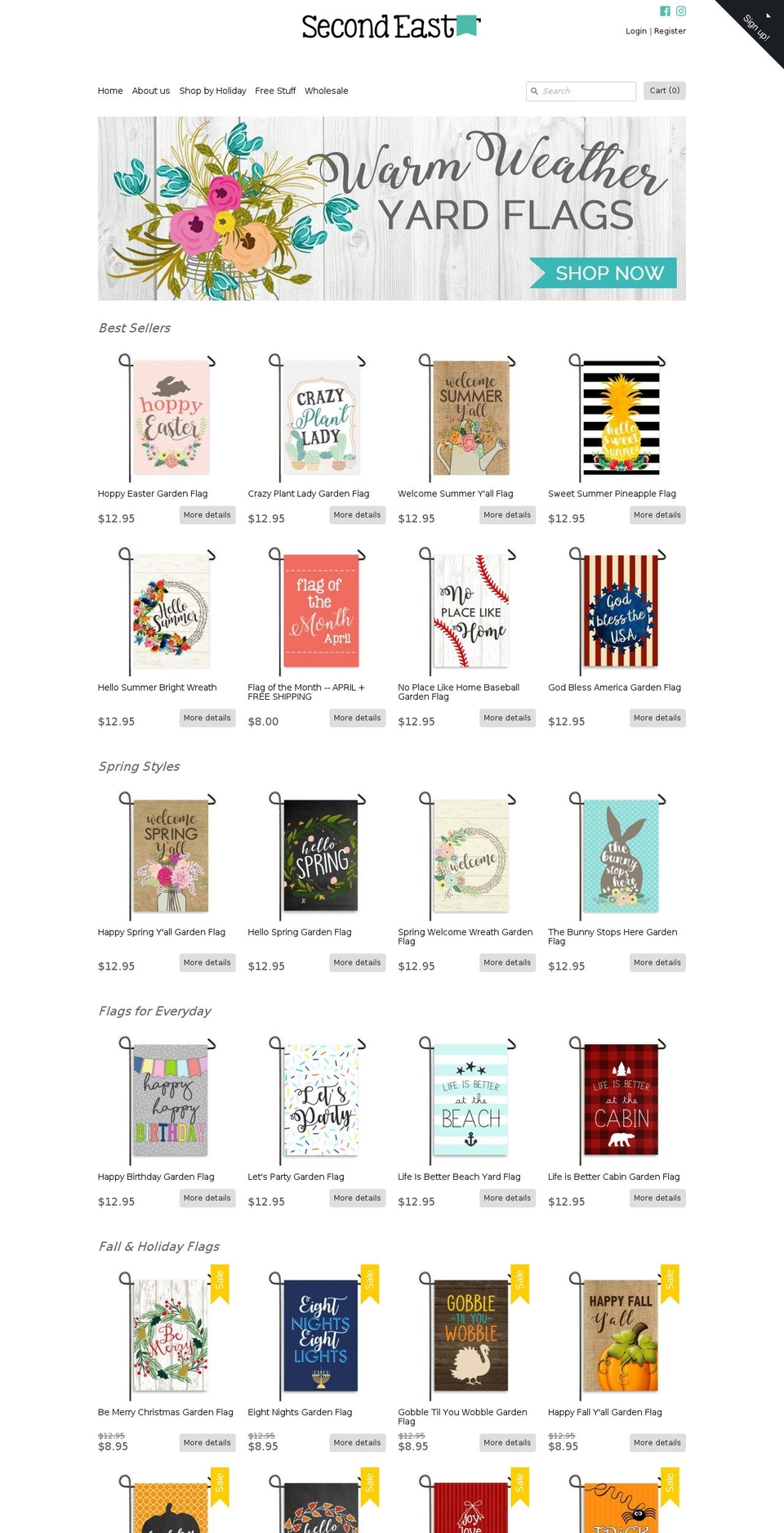 secondeast.com shopify website screenshot