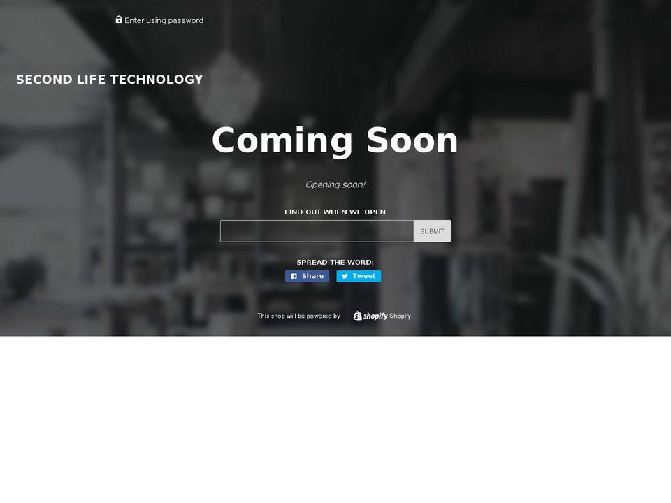 secondlifetechnology.com — Shopify storefront screenshot