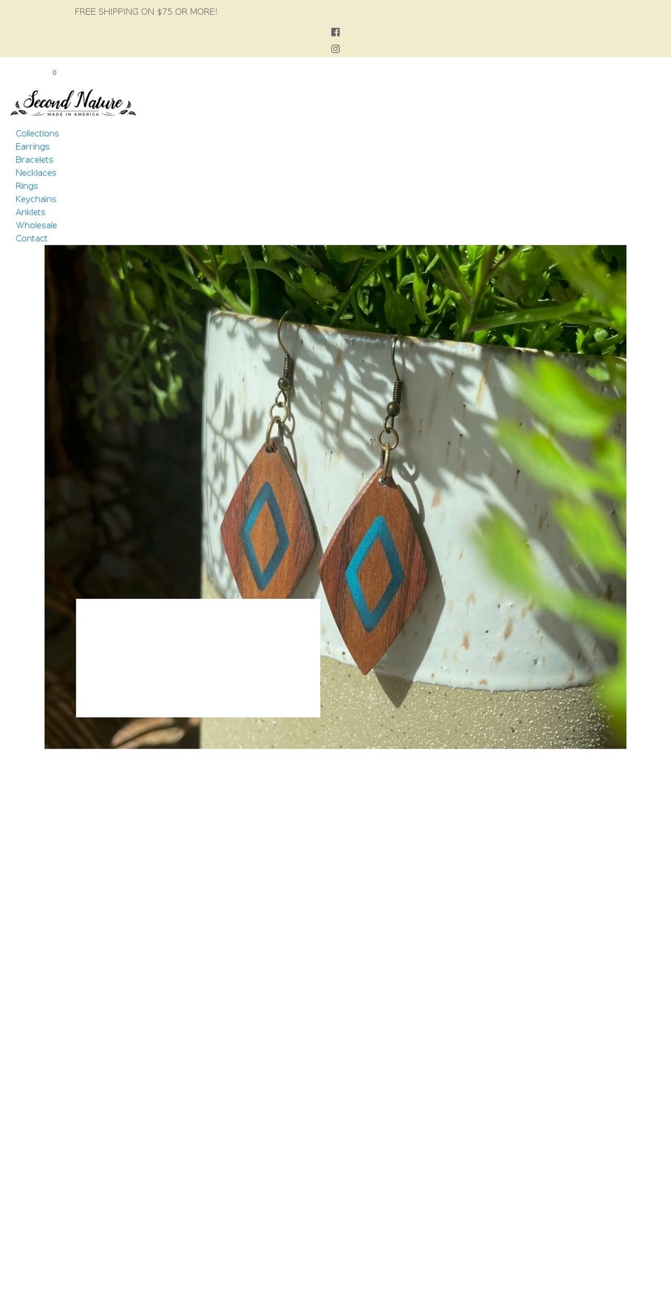 secondnaturejewelry.com shopify website screenshot