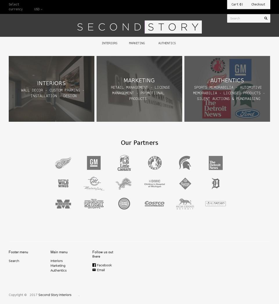 Gem Shopify theme site example secondstoryinteriors.com