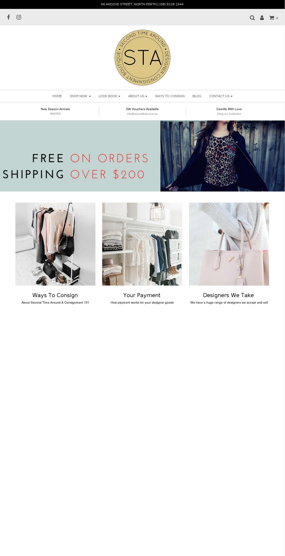 secondtime.com.au shopify website screenshot