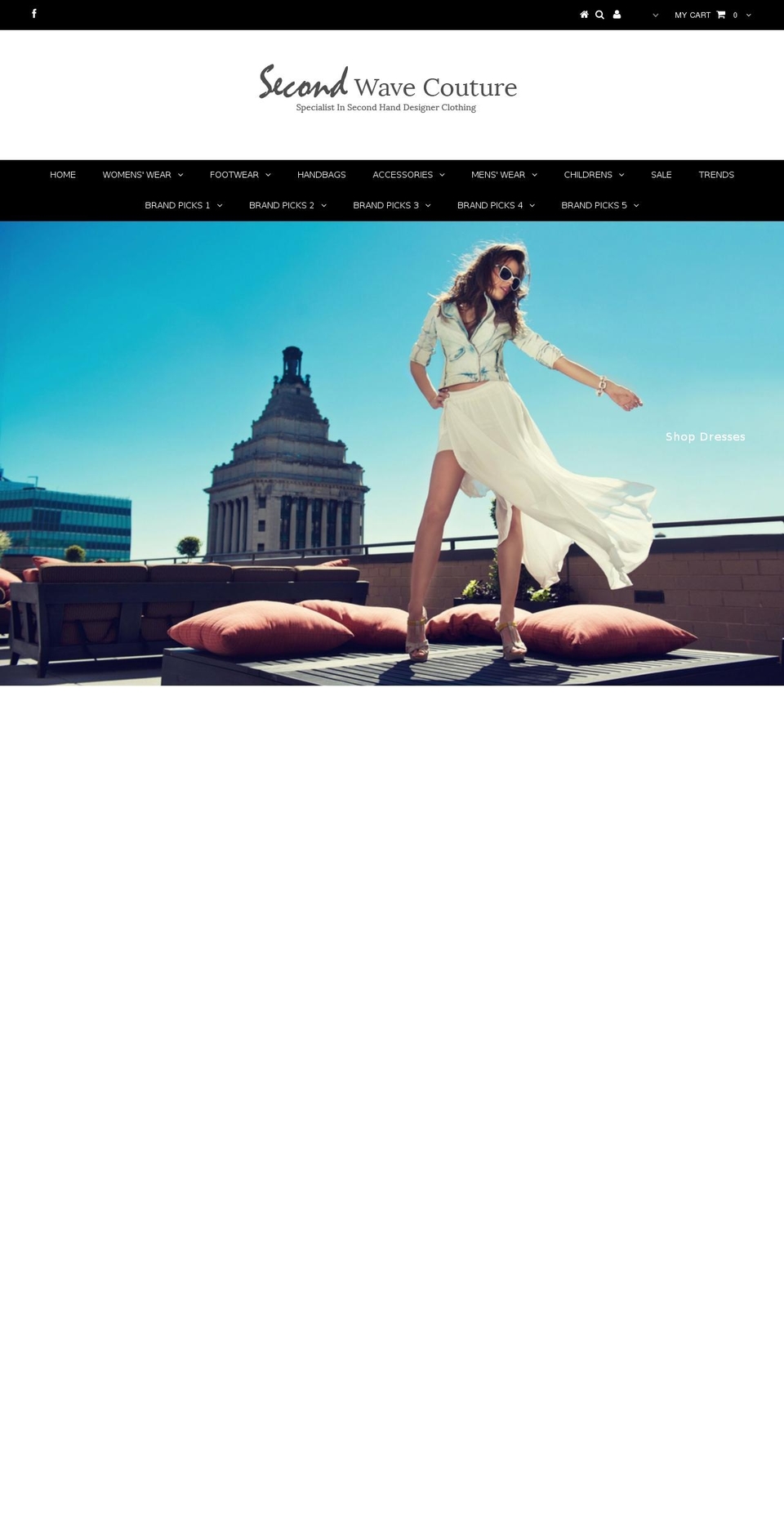 secondwavecouture.com shopify website screenshot