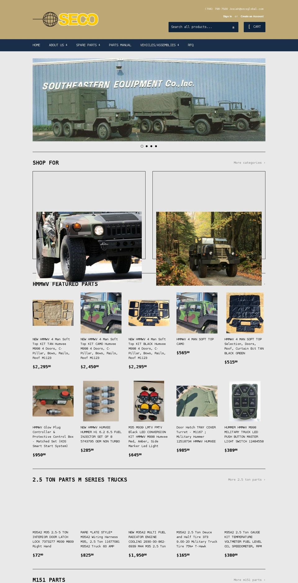 secoparts.net shopify website screenshot