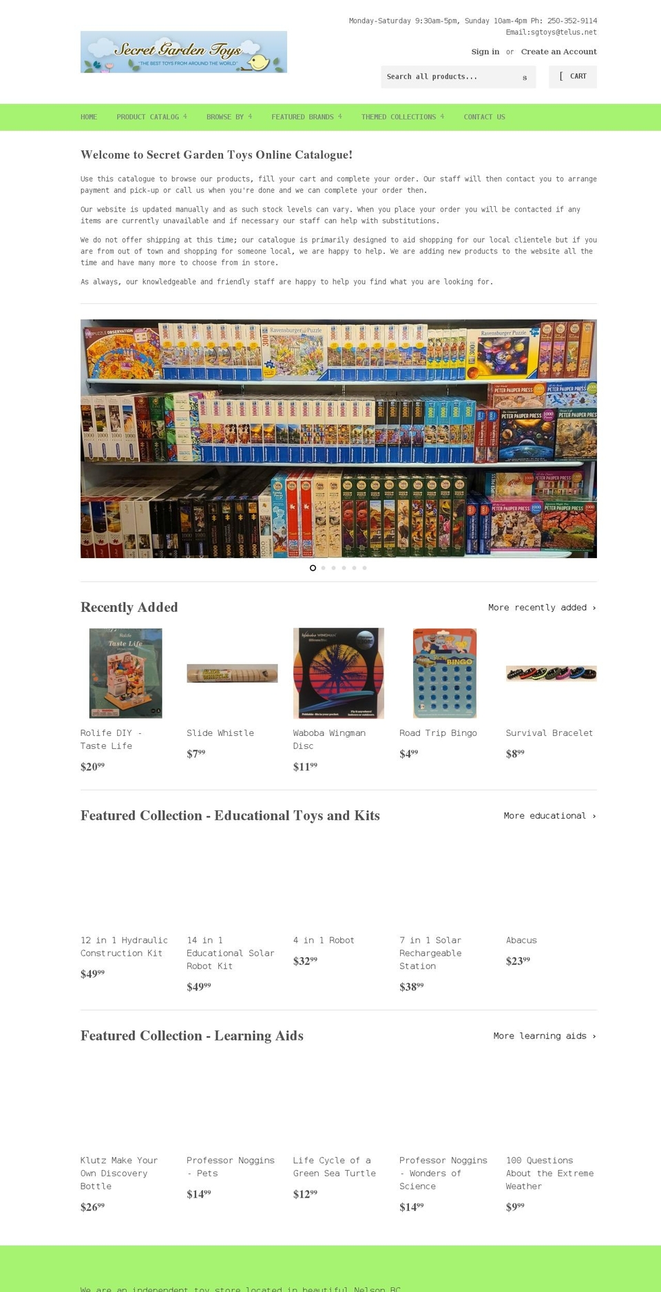 secret-garden-toys.myshopify.com shopify website screenshot