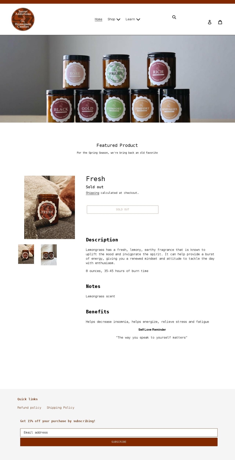secretaddictionshc.com shopify website screenshot