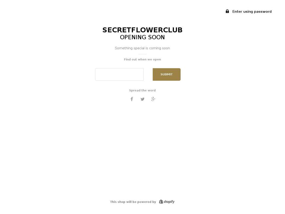 secretflowerclub.com — Shopify storefront screenshot