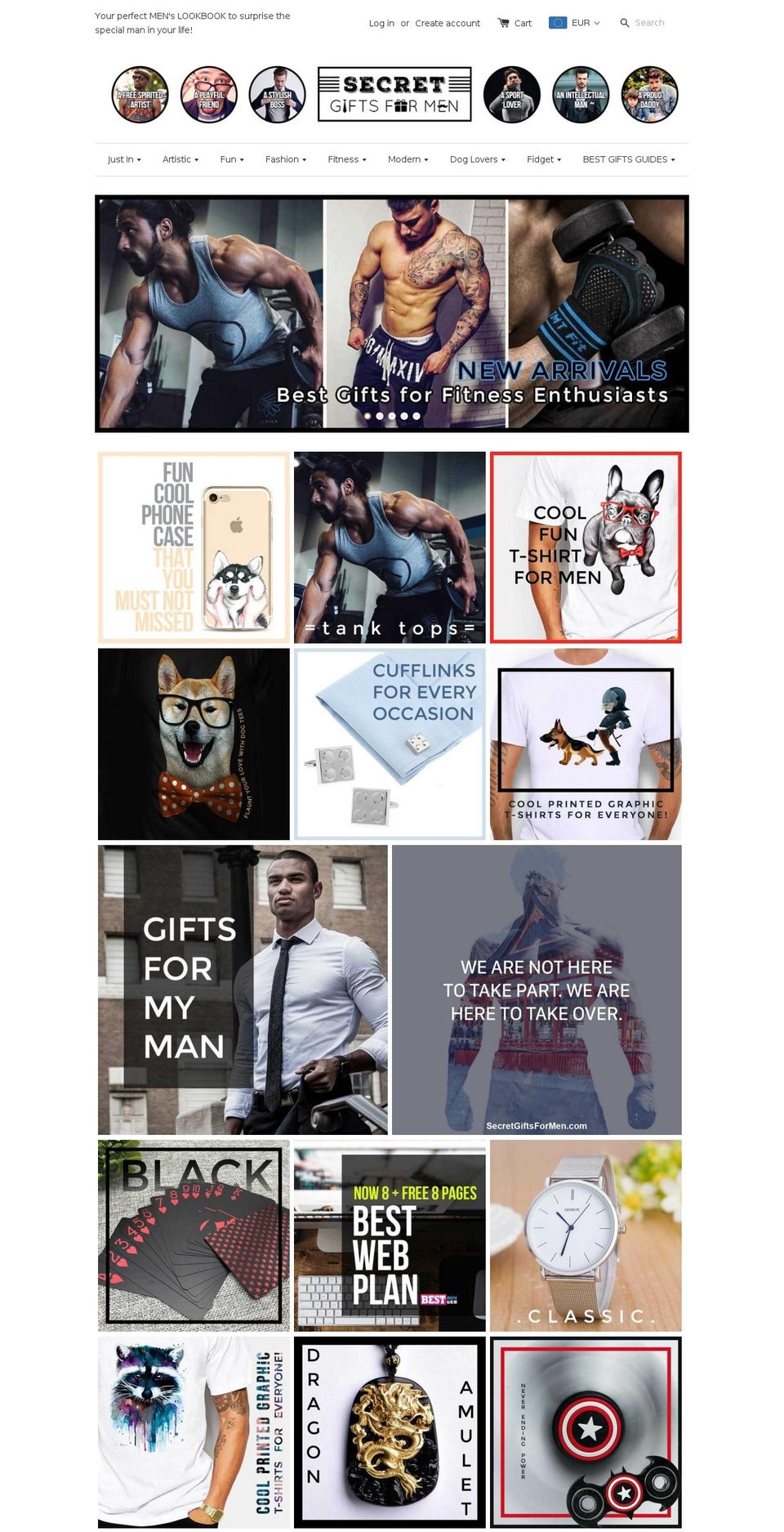 secretgiftsformen.com shopify website screenshot