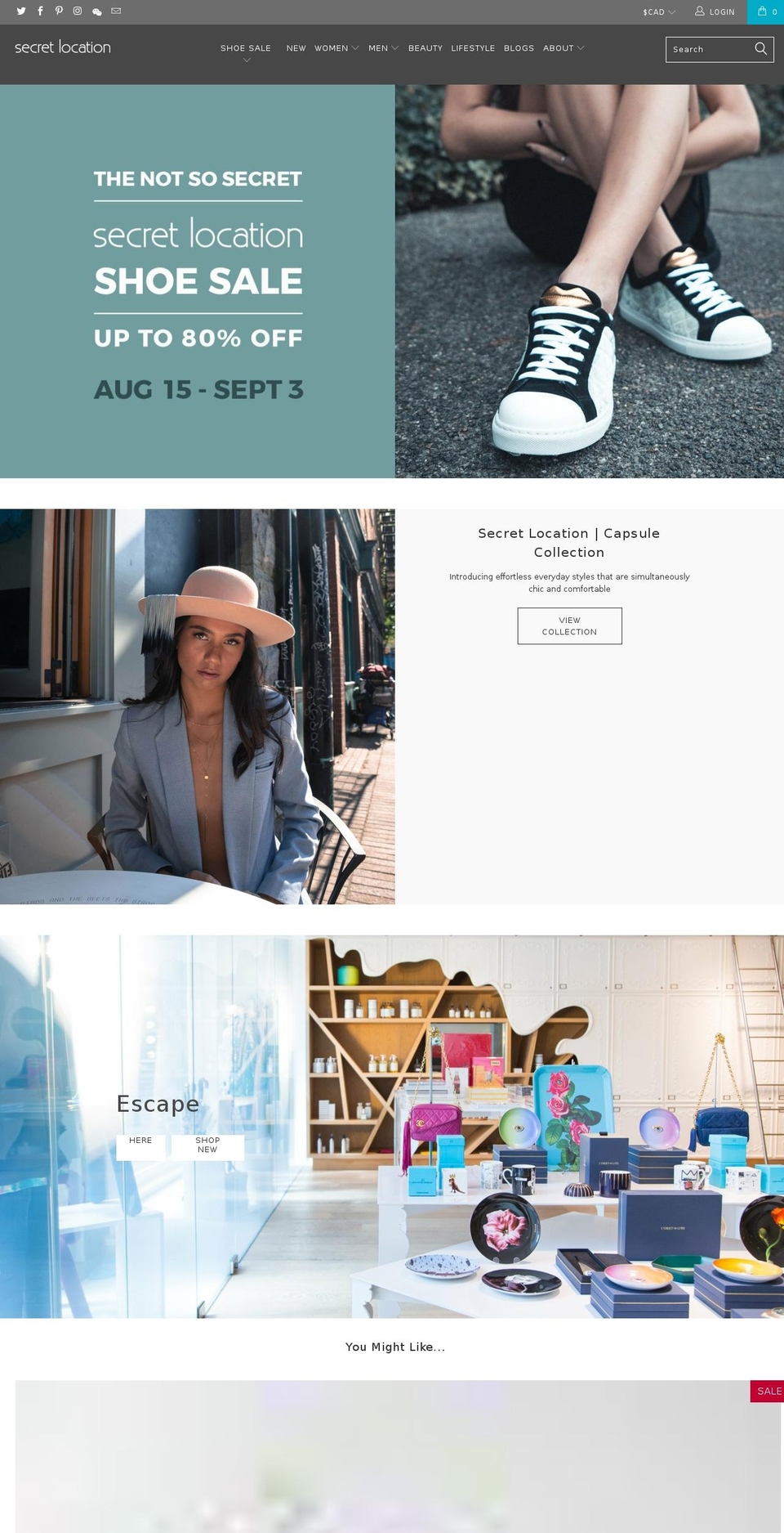 secretlocation.ca shopify website screenshot