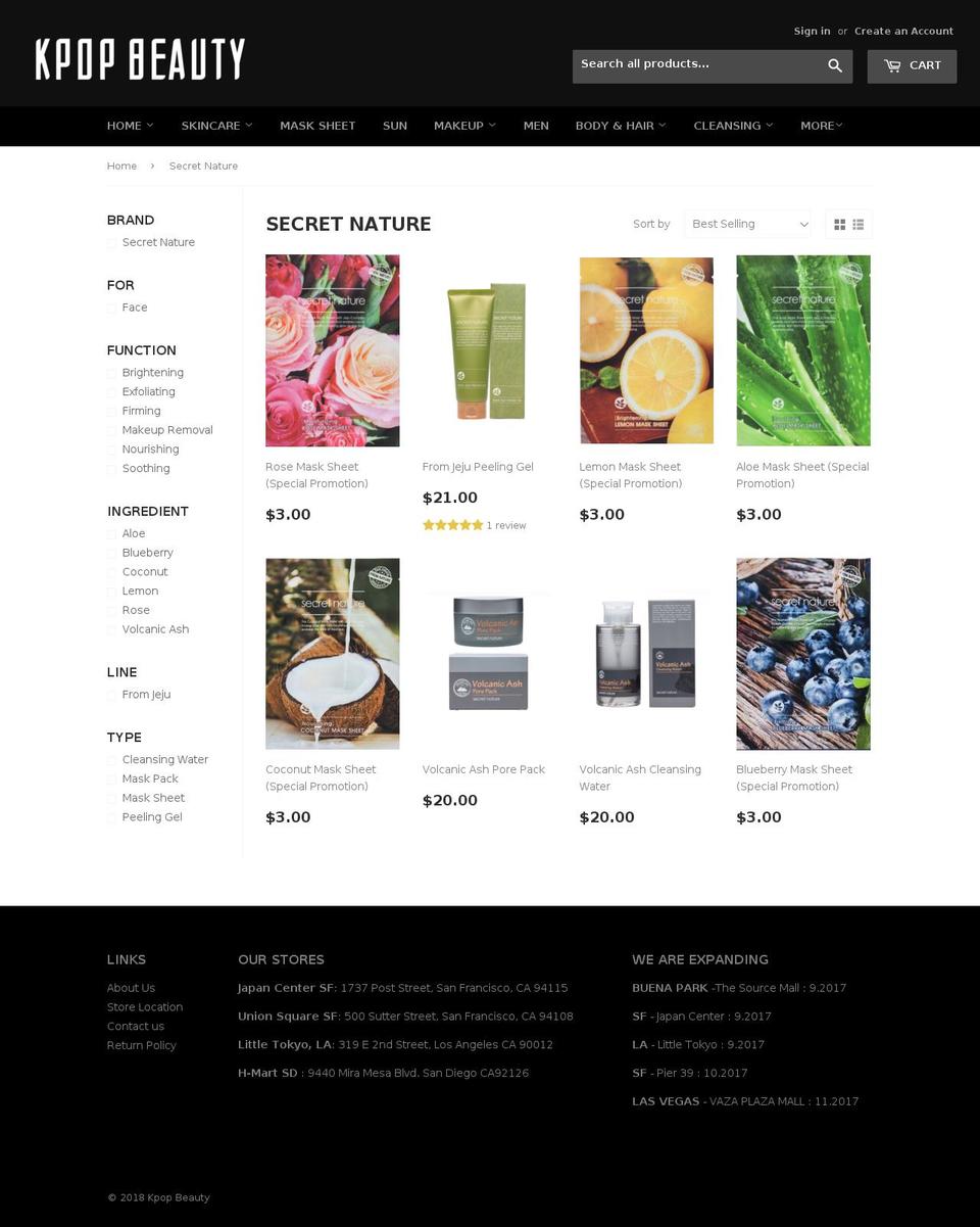 secretnatureusa.com — Shopify storefront screenshot