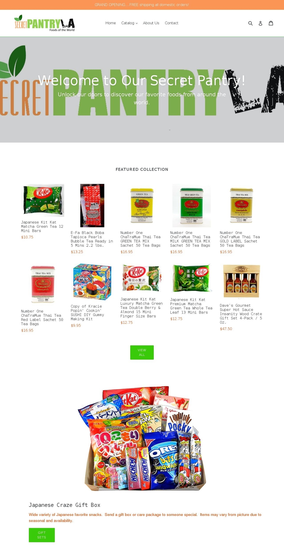 secretpantryla.com — Shopify storefront screenshot