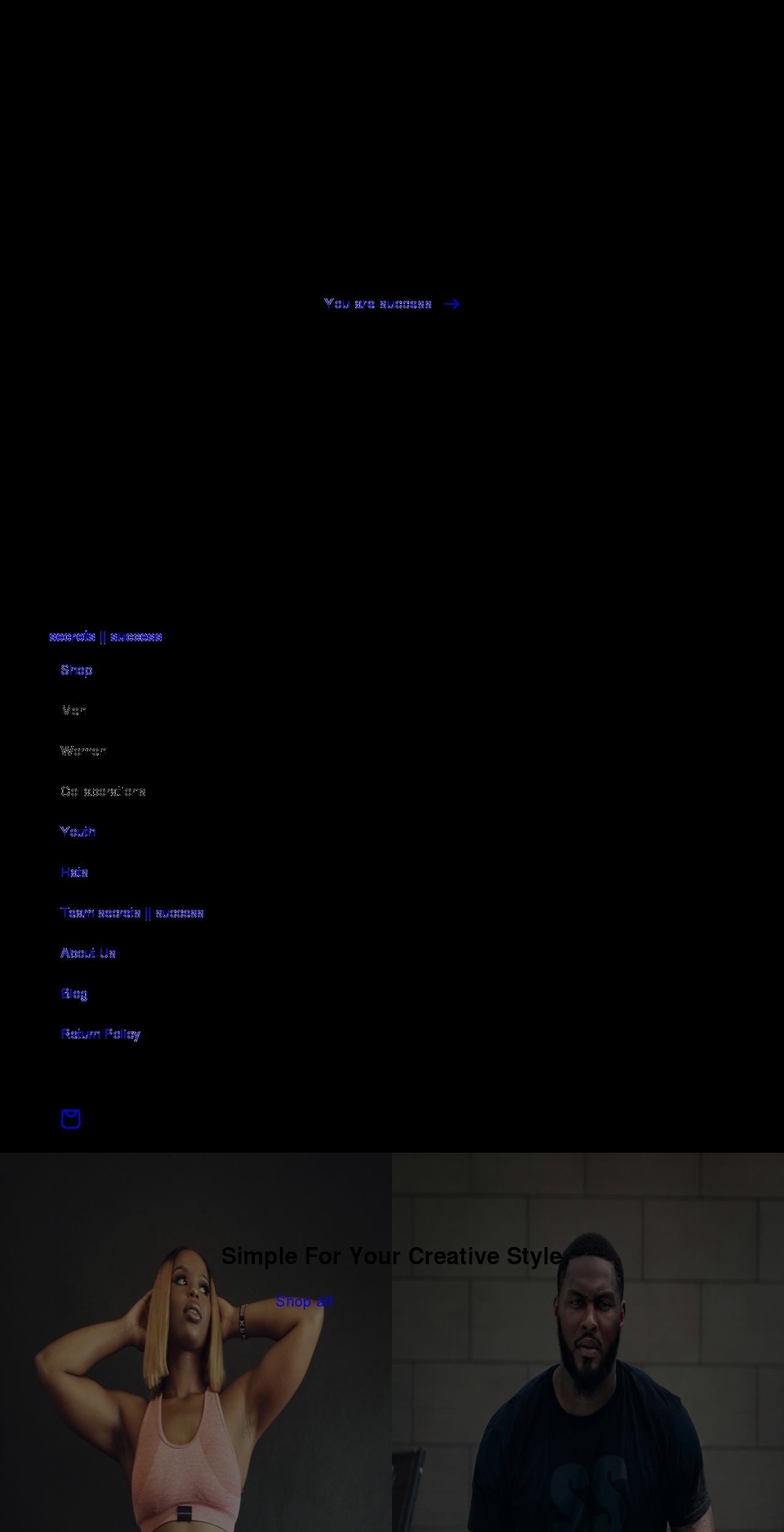 secrets-success.com shopify website screenshot