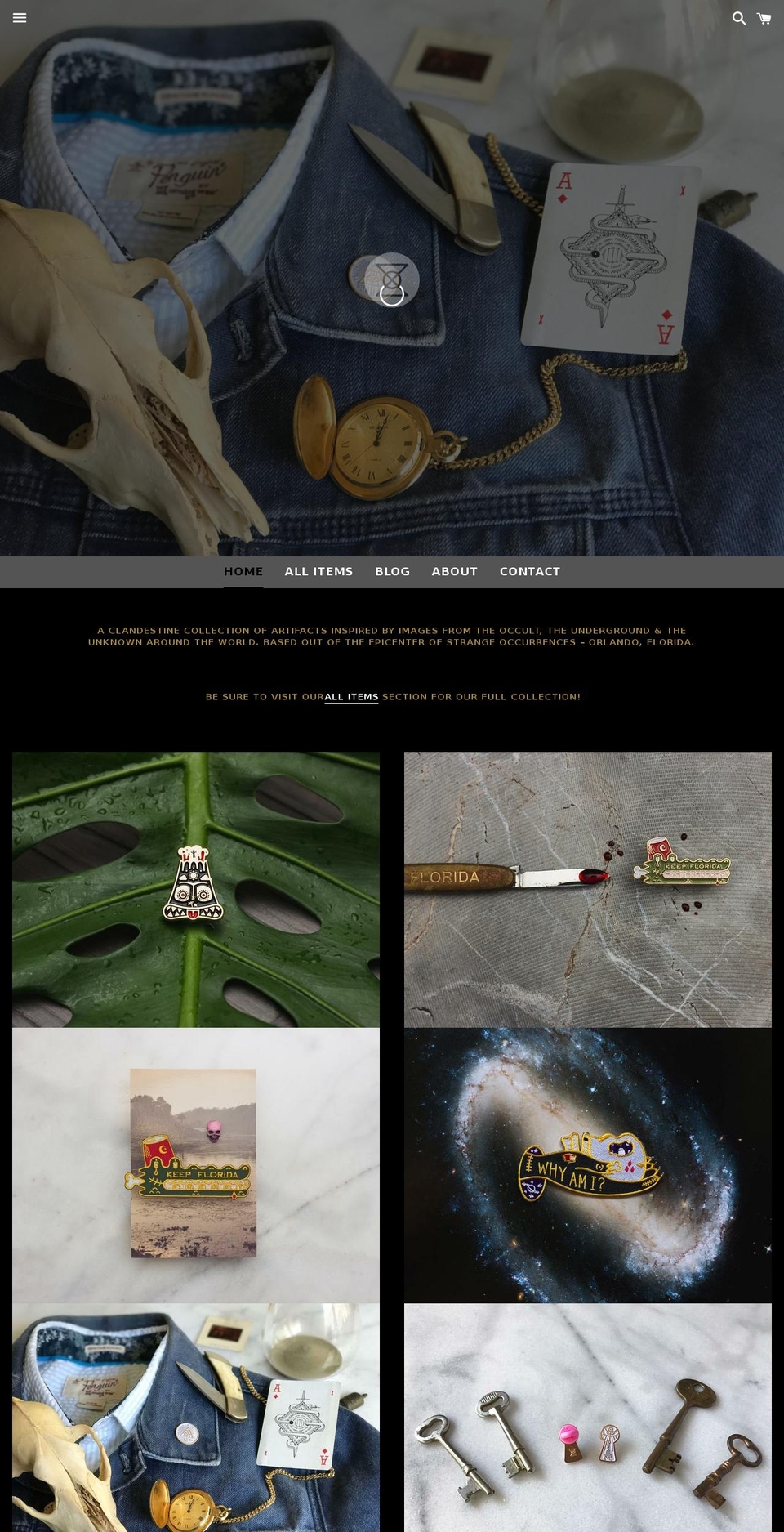 secretsocietygoods.com shopify website screenshot