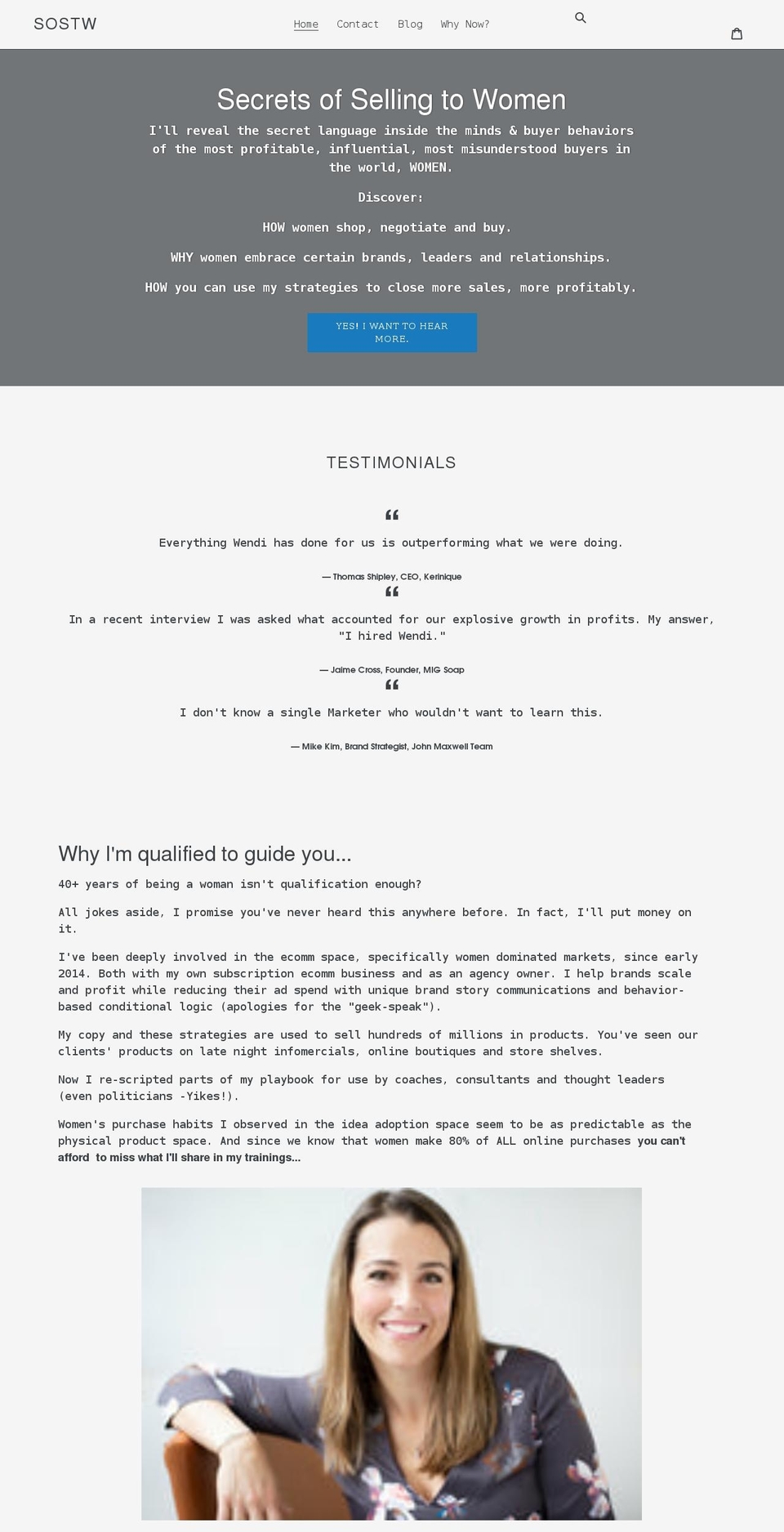 secretsofsellingtowomen.com shopify website screenshot