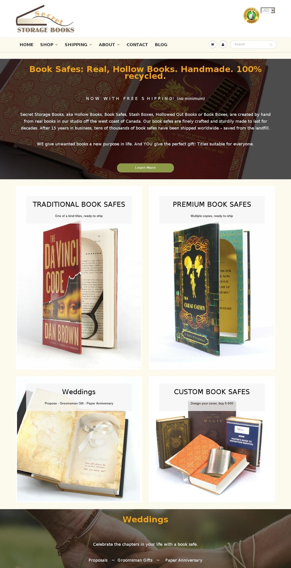 secretstoragebooks.org shopify website screenshot