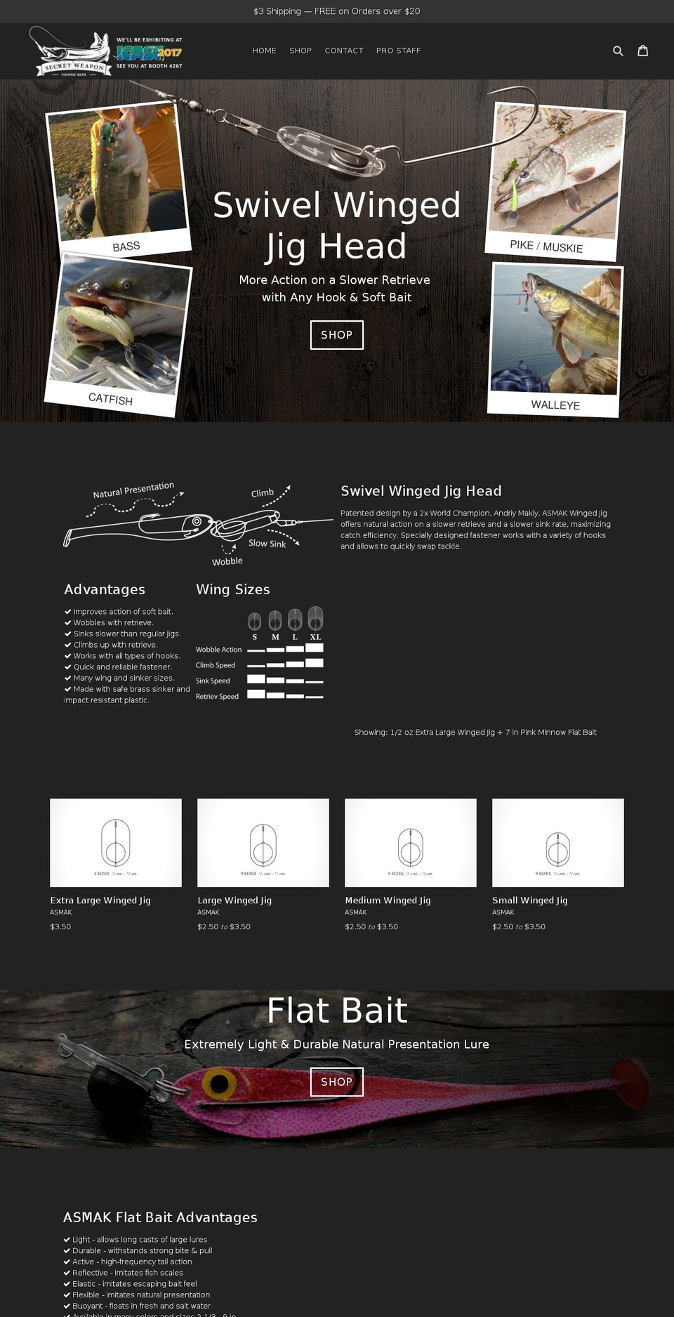 secretweaponfishing.com shopify website screenshot