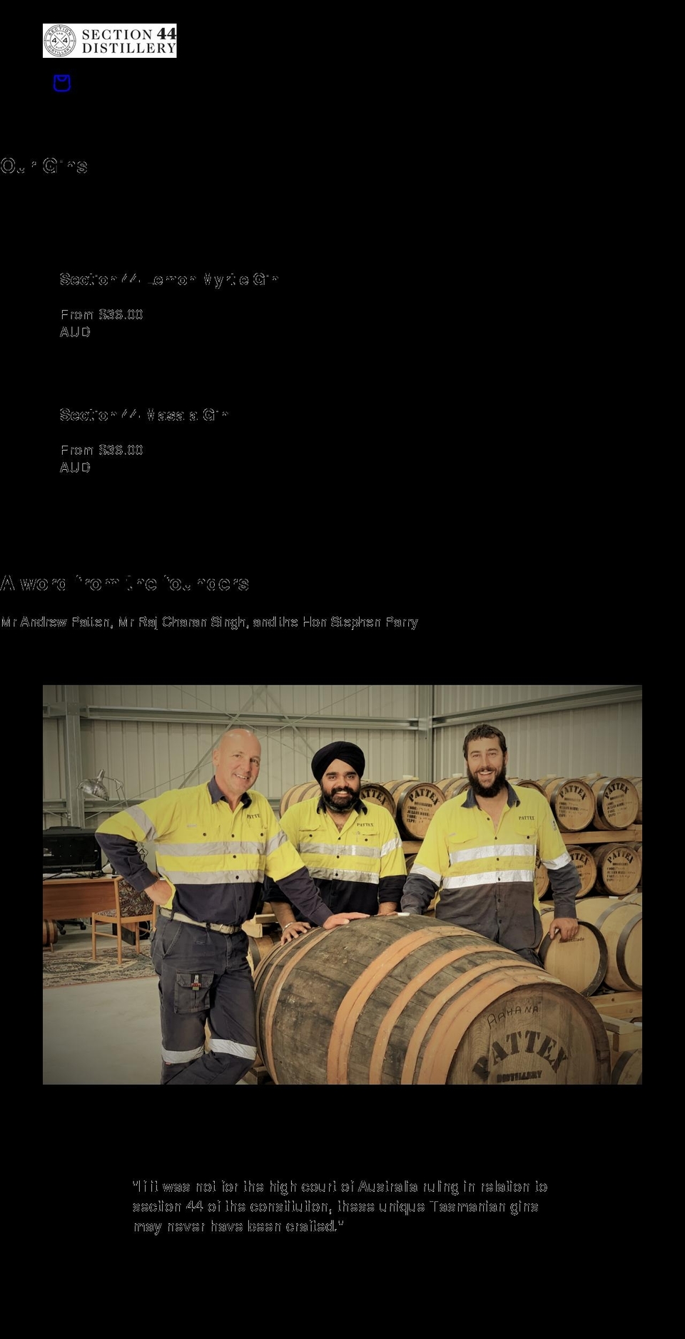 section44.com.au shopify website screenshot