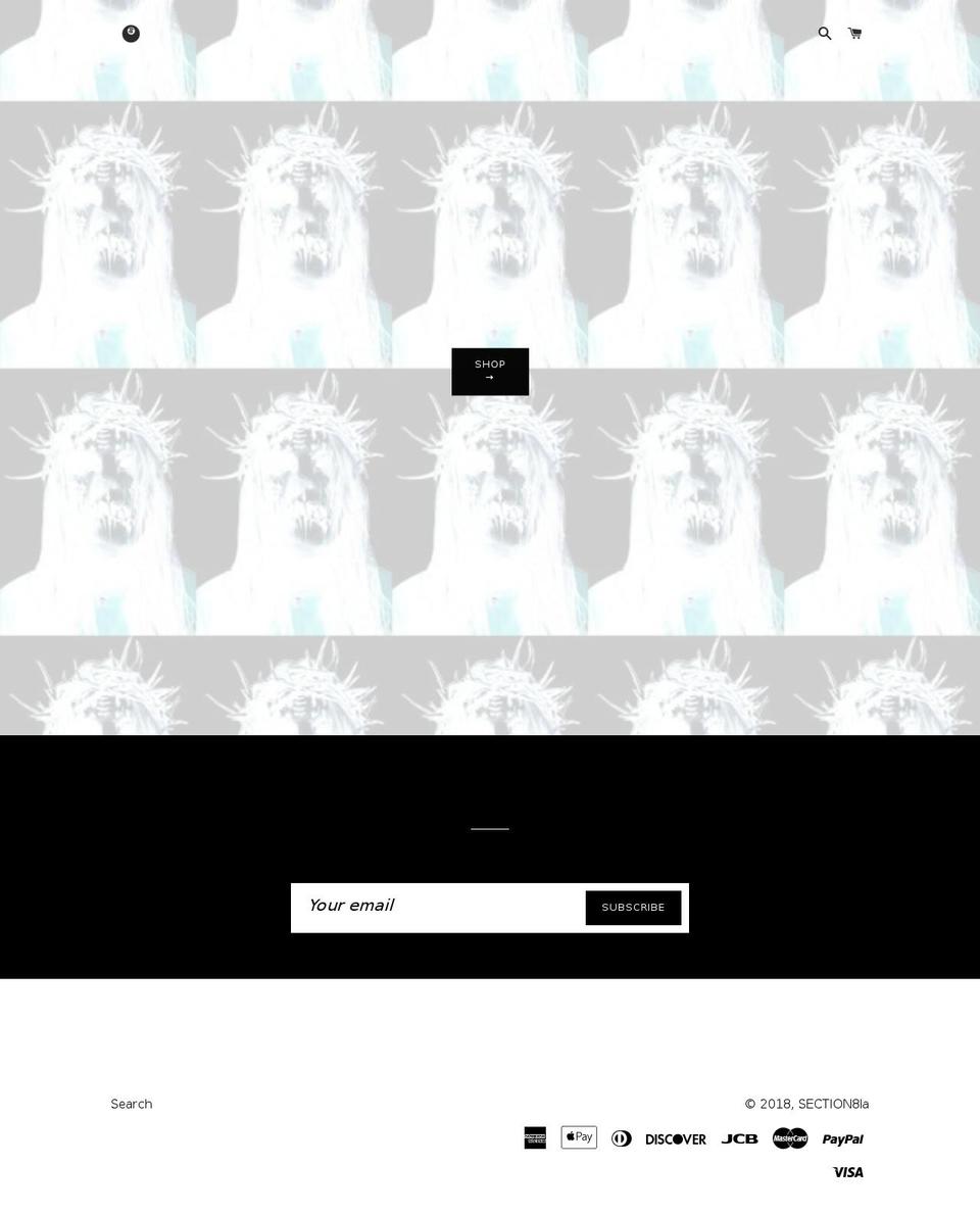 section8official.com shopify website screenshot