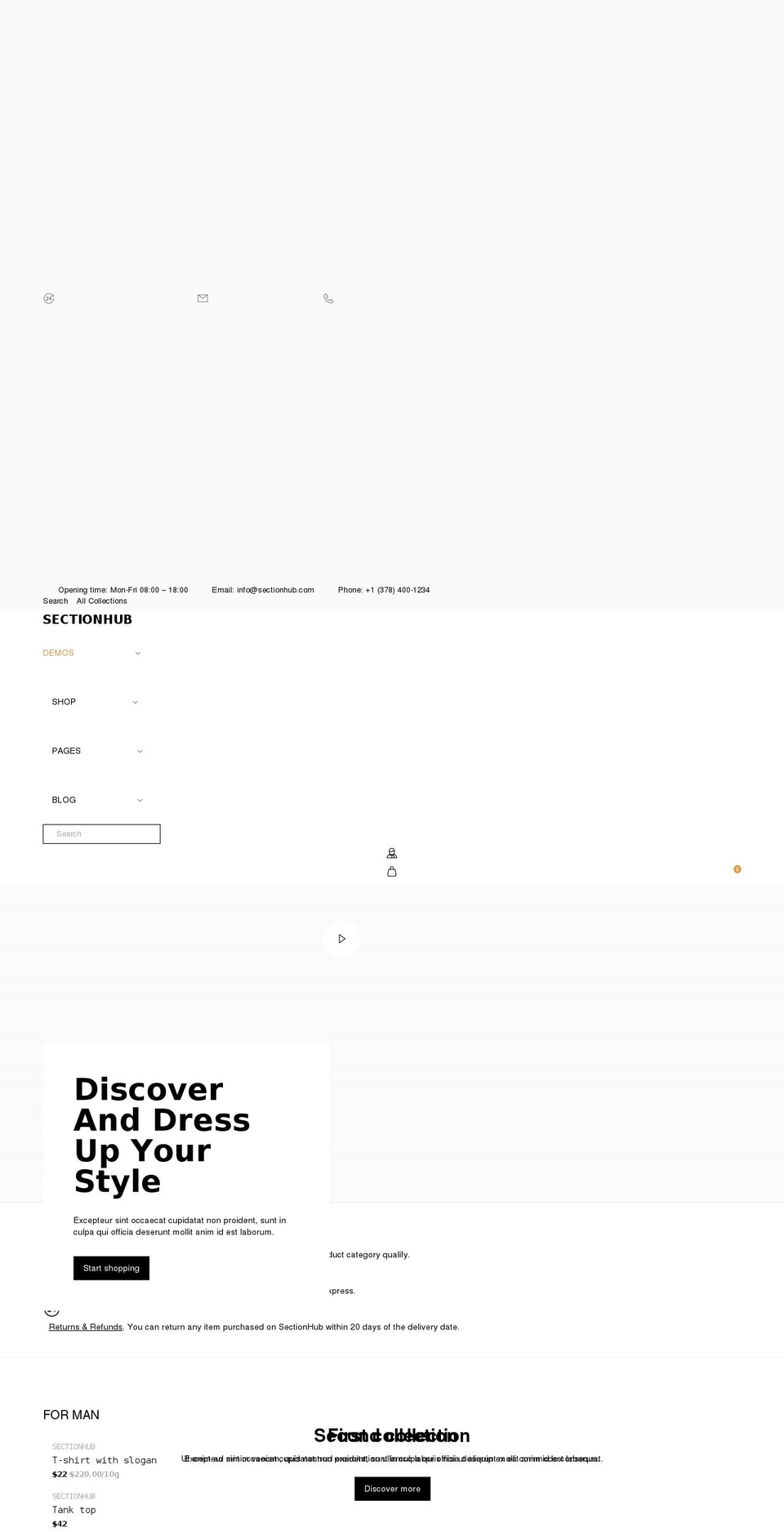 Sectionhub Shopify theme site example sectionhub.myshopify.com