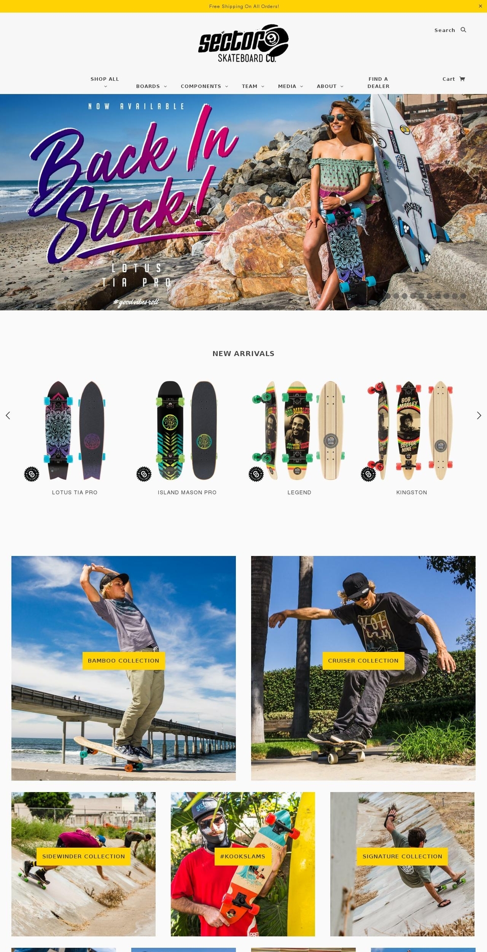 sector9skateboards.org shopify website screenshot