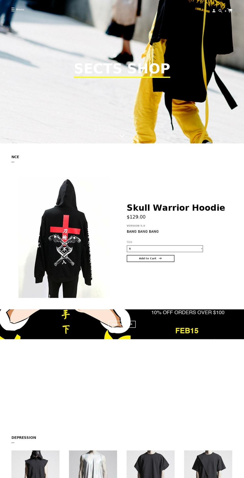 Label Shopify theme site example sectsshop.com