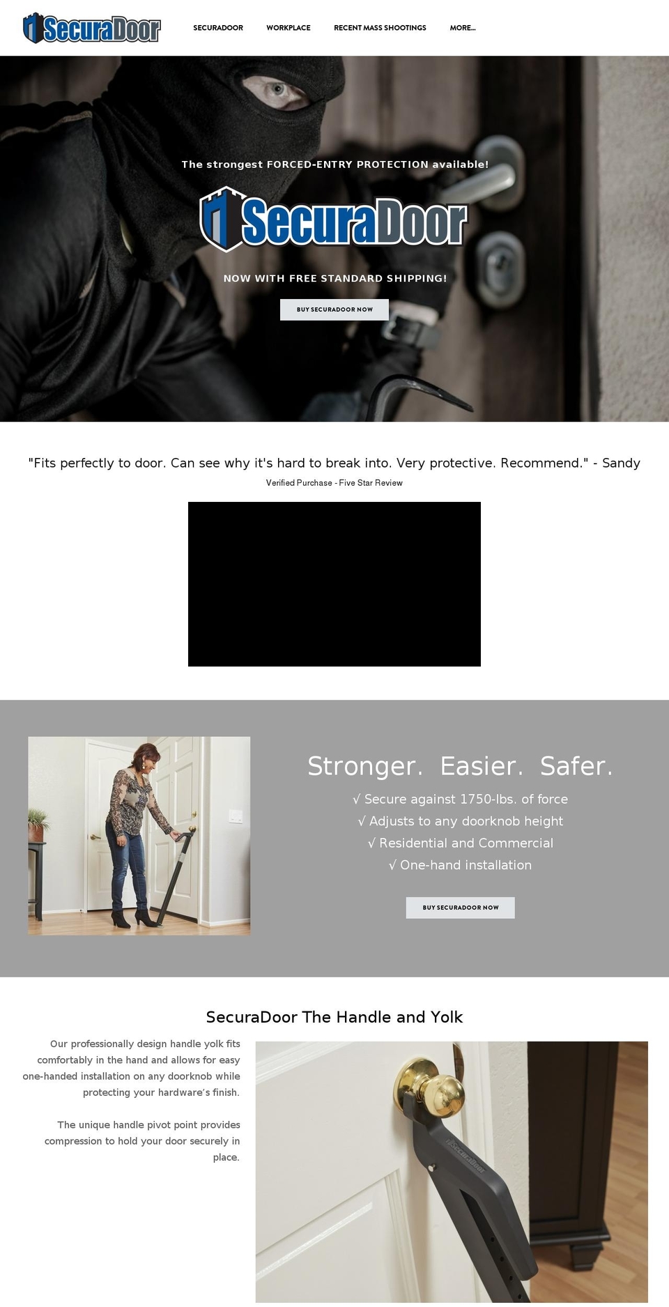 securadoorbrace.com — Shopify storefront screenshot
