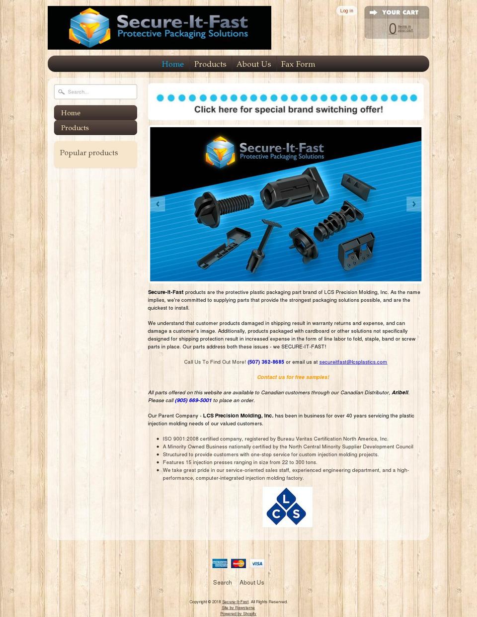 secure-it-fast.com shopify website screenshot