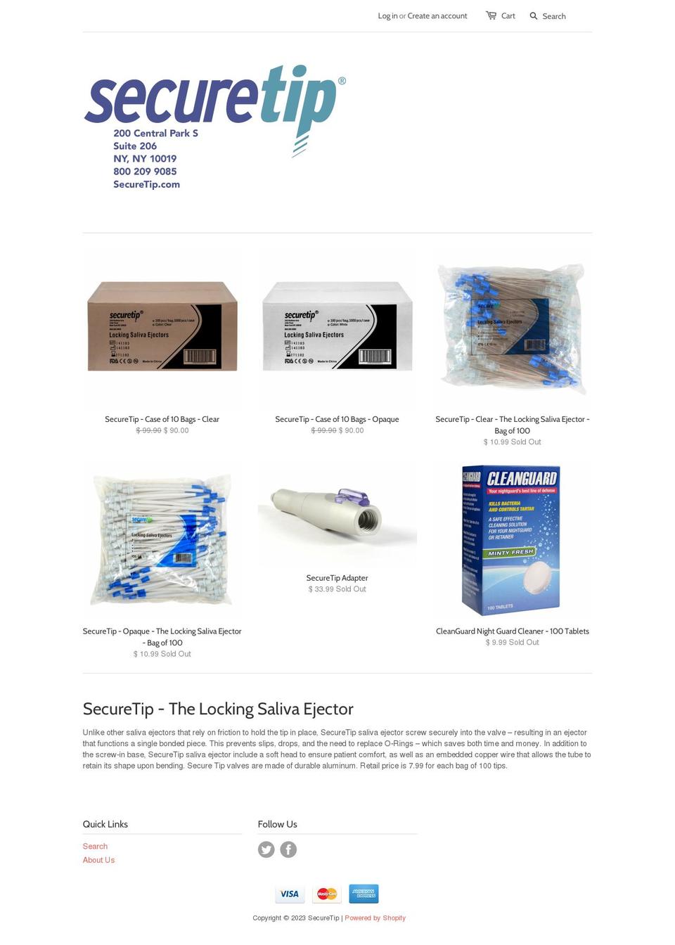 securetip.myshopify.com shopify website screenshot