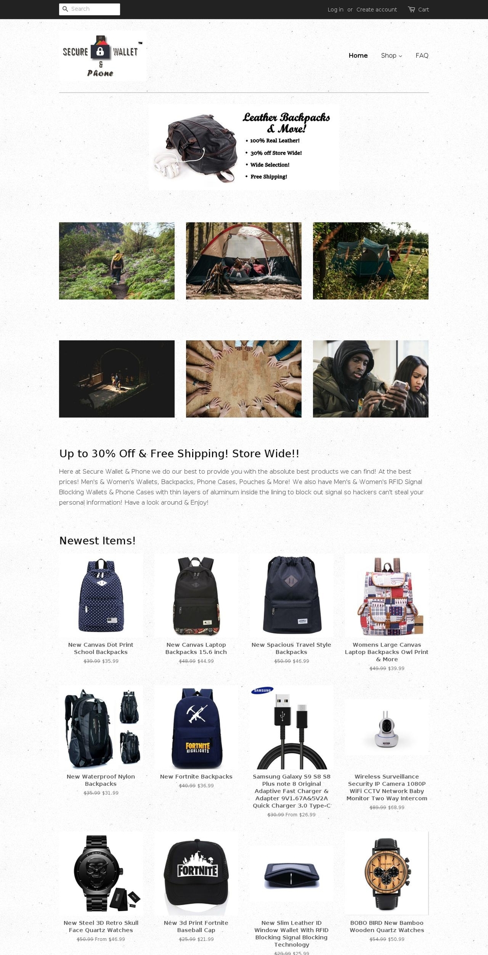 securewalletandphone.com — Shopify storefront screenshot